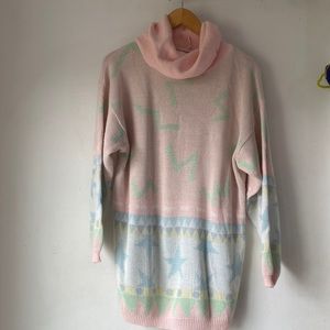 Organically Grown M Knit Turtle Neck Sweater